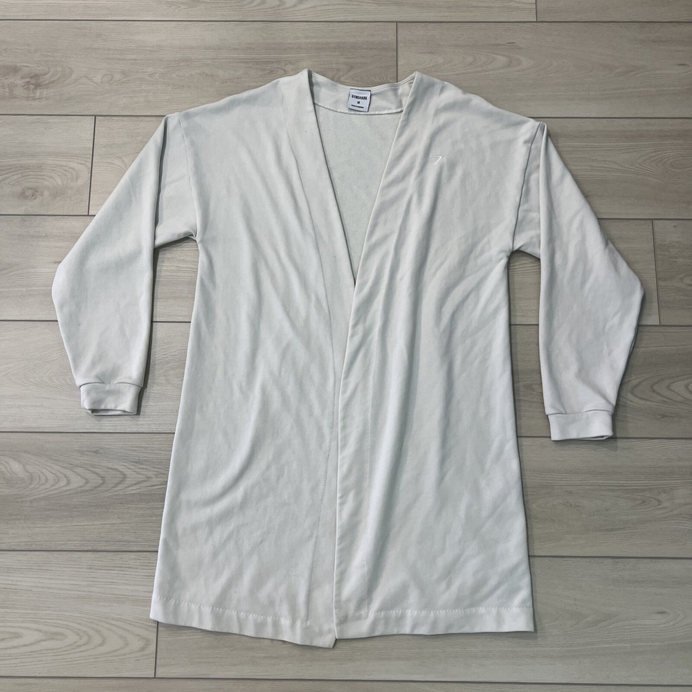 Gymshark X Whitney Simmons Long Sleeve‎ Ivory Cardigan Long Jacket Size M
